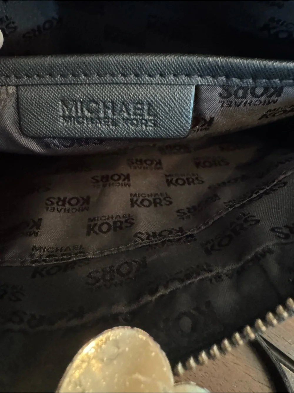 Michael Kors Black Pebble Leather Chain-Strap Crossbody